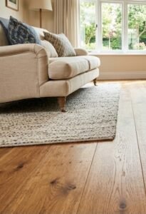 LVP flooring Durham NC - hardwood floor comparison in living room