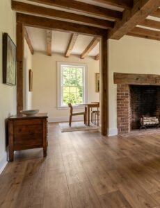 Hardwood flooring installation by flooring contractors in Pittsboro, NC living room