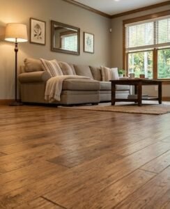 Flooring contractors in Durham NC installing high-quality residential flooring