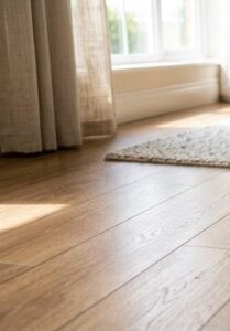 Sealed hardwood entryway flooring solution with high-performance finish ideal for fall routines and mudroom areas