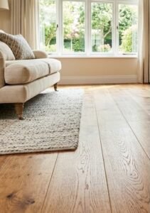 Autumn flooring installation of luxury vinyl plank and hardwood in North Carolina home